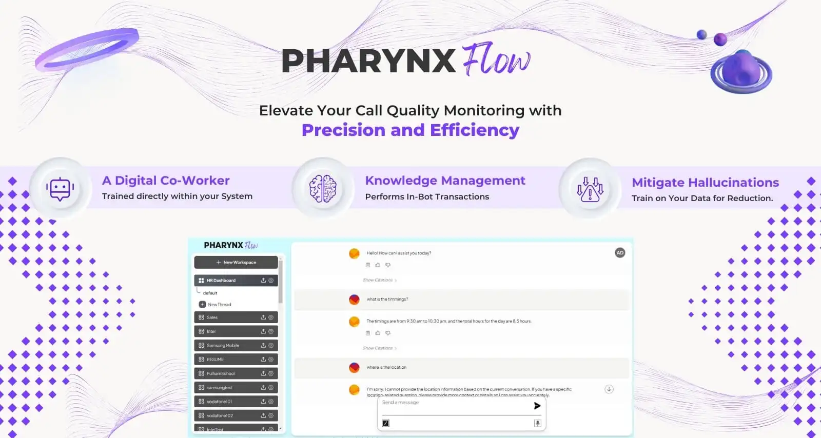 PharynxAI, the AI-first customer journey platform interface